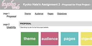 Kyoko's Assignment 2 Website